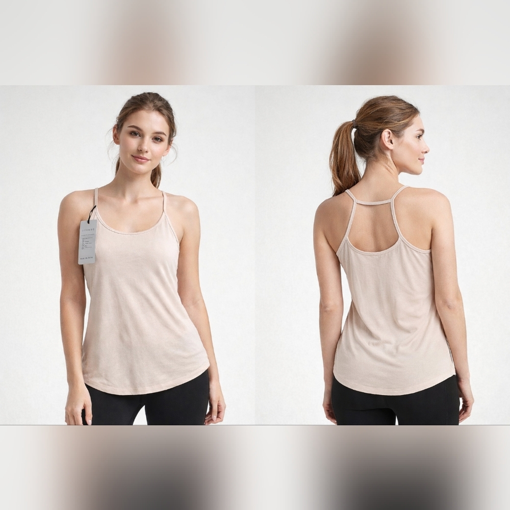 Nude Modal Blend Tank Top with Semi-Circle Back Strap Detail – NWT Medium